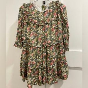 Ralph Lauren Baby Girl 24M Floral Ruffle Prairie Boho A-Line Dress